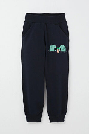 Breeze Erkek Çocuk Eşofman Takım Sevimli Fil Desenli 1-4 Yaş, Su Yeşili