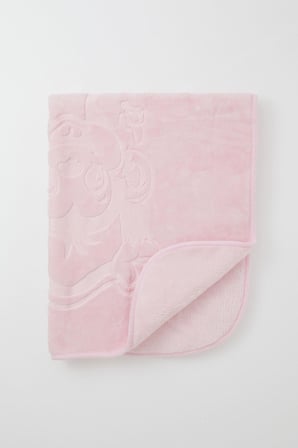 Golden Golden Yenidoğan Bebek Battaniyesi Emboss Kabartma Maymuncuk Baskılı Standart, Pembe