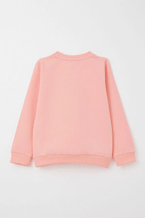 Breeze Kız Çocuk Taytlı Takım Sevimli Kız Baskılı Çiçekli 2-6 Yaş, Somon