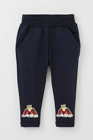 Breeze Erkek Bebek Eşofman Takım Sevimli Kral Köpekçik Nakışlı 6 Ay-2 Yaş, Bej