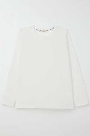 Breeze Erkek Çocuk Uzun Kollu Tişört Basic 5-14 Yaş, Ekru