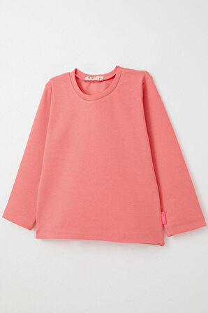 Breeze Kız Bebek Uzun Kollu Tişört Basic 9 Ay-3 Yaş, Mercan