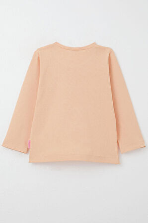 Breeze Kız Bebek Uzun Kollu Tişört Basic 9 Ay-3 Yaş, Somon