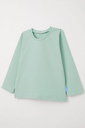 Breeze Erkek Bebek Uzun Kollu Tişört Basic 9 Ay-3 Yaş, Su Yeşili