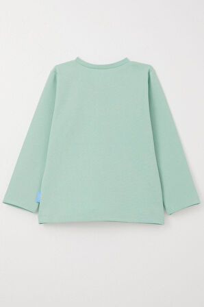 Breeze Erkek Bebek Uzun Kollu Tişört Basic 9 Ay-3 Yaş, Su Yeşili