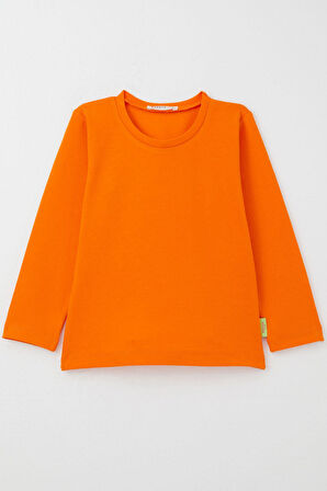 Breeze Kız Bebek Uzun Kollu Tişört Basic 9 Ay-3 Yaş, Turuncu