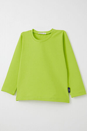 Breeze Erkek Bebek Uzun Kollu Tişört Basic 9 Ay-3 Yaş, Neon Yeşil