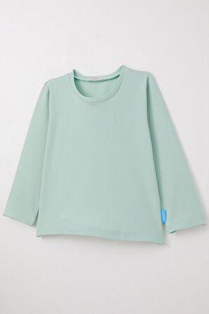 Breeze Erkek Bebek Uzun Kollu Tişört Basic 9 Ay-3 Yaş, Mint Yeşili