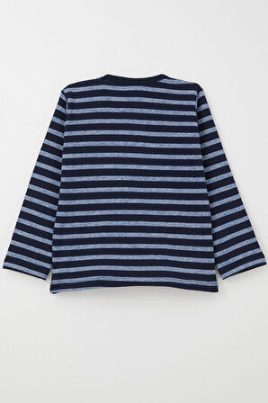 Breeze Erkek Bebek Uzun Kollu Tişört Patlı 9 Ay-3 Yaş, Lacivert