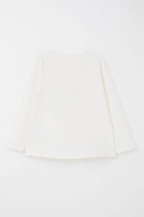 Breeze Kız Bebek Taytlı Takım Mutlu Tavşancık Baskılı Kalpli 9 Ay-3 Yaş, Ekru