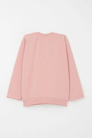 Breeze Kız Bebek Eşofman Takım Mutlu Arkadaş Tavşnacıklar Baskılı Çiçekli 9 Ay-3 Yaş, Gülkurusu