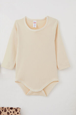 Breeze Kız Bebek Zıbınlı 3 Lü Takım Çiçek Desenli Yelekli 4 Ay-1 Yaş, Bej