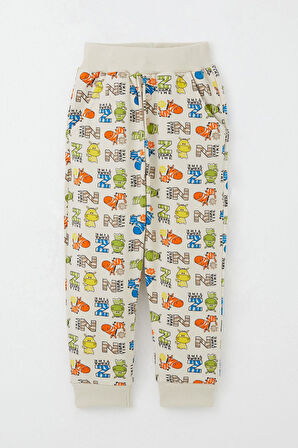 Breeze Erkek Bebek Eşofman Takım Zebra Macerası 9 Ay-3 Yaş, Krem