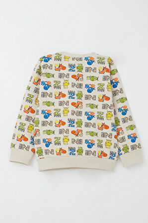 Breeze Erkek Bebek Eşofman Takım Zebra Macerası 9 Ay-3 Yaş, Krem