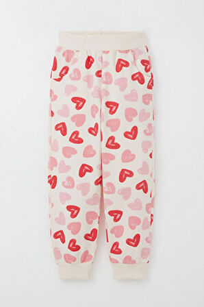 Breeze Kız Bebek Eşofman Takım Kalp Rüyası Omuzu Fırfırlı 9 Ay-3 Yaş, Krem