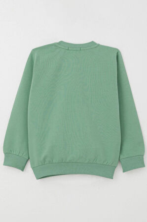 Breeze Erkek Çocuk Sweatshirt Çiftliğin Şimşeği 1.5-5 Yaş, Mint Yeşili