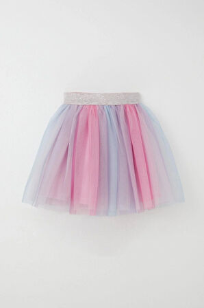 Breeze Kız Çocuk Tütü Etek Renkli Tüllü 5-10 Yaş, Karışık Renk