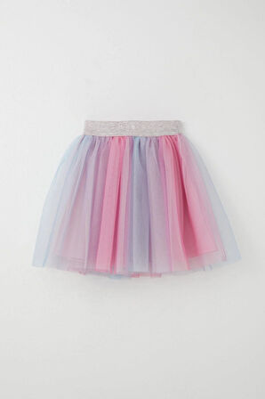 Breeze Kız Çocuk Tütü Etek Renkli Tüllü 5-10 Yaş, Karışık Renk