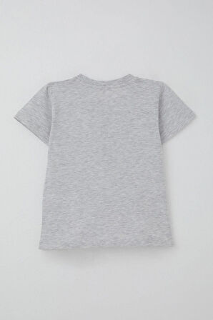 Breeze Erkek Çocuk Şortlu Takım Mavi Dünyanın Kahramanları 1.5-5 Yaş, Açık Gri Melanj