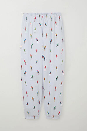 Breeze Kız Çocuk Pijama Takımı Papağan Neşesi 9-12 Yaş, Beyaz