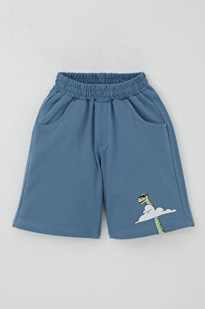 Breeze Erkek Çocuk Şortlu Takım Maceracı Dinozor Baskılı 2-6 Yaş, Bej