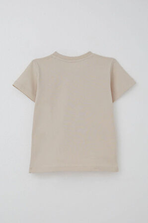 Breeze Erkek Çocuk Şortlu Takım Maceracı Dinozor Baskılı 2-6 Yaş, Bej