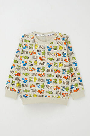 Breeze Erkek Bebek Eşofman Takım Zebra Macerası 9 Ay-3 Yaş, Krem