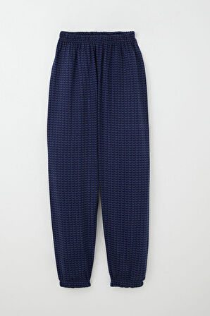 Breeze Erkek Çocuk Pijama Takımı Desenli Bel Kısmı Paçası Lastikli 9-12 Yaş, Lacivert