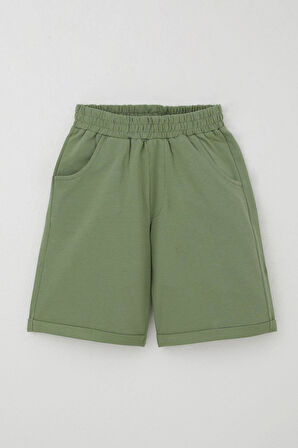 Breeze Erkek Çocuk Şortlu Takım Kabartma Yazı Baskılı 5-10 Yaş, Ekru