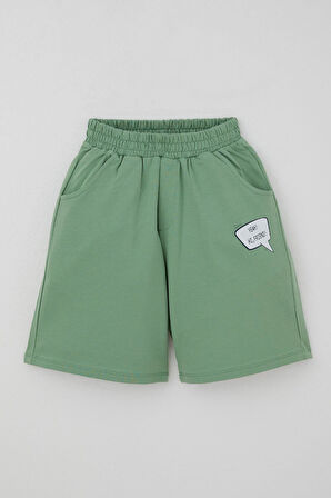 Breeze Erkek Çocuk Şortlu Takım Jetski Tutkunu Havalı Dinozor Baskılı 5-9 Yaş, Bej