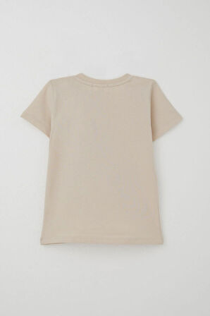 Breeze Erkek Bebek Şortlu Takım Havalı Ayıcık Baskılı 9 Ay-3 Yaş, Bej