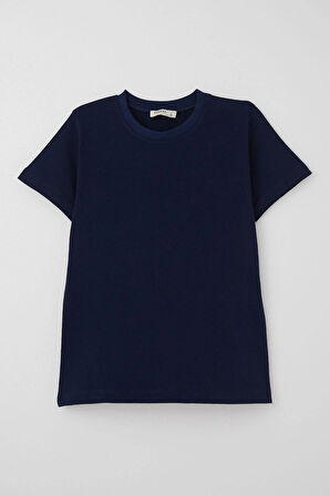 Breeze Erkek Çocuk Tişört Basic 4-14 Yaş, Lacivert