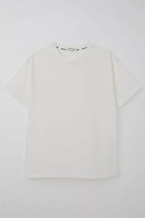 Breeze Erkek Çocuk Tişört Basic 4-14 Yaş, Ekru