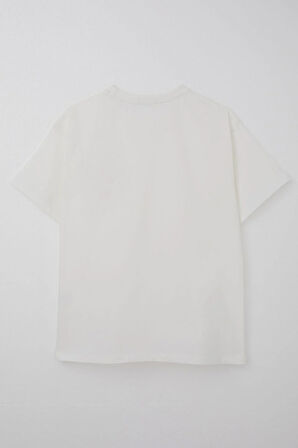 Breeze Erkek Çocuk Tişört Basic 4-14 Yaş, Ekru