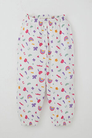 Breeze Kız Çocuk Pijama Takımı Baharın Renkleri 1-3 Yaş, Beyaz