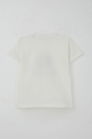 Breeze Erkek Bebek Şortlu Takım Sevimli Ayıcık Baskılı 9 Ay-3 Yaş, Ekru