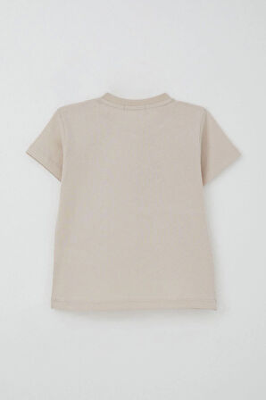 Breeze Erkek Bebek Şortlu Takım Sevimli Ayıcık Baskılı 9 Ay-3 Yaş, Bej