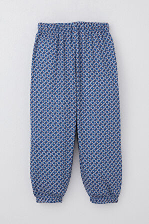 Breeze Erkek Çocuk Pijama Takımı Kare Desenli 1-3 Yaş, Mavi