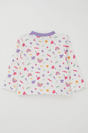 Breeze Kız Bebek Pijama Takımı Baharın Renkleri 4 Ay-1 Yaş, Beyaz