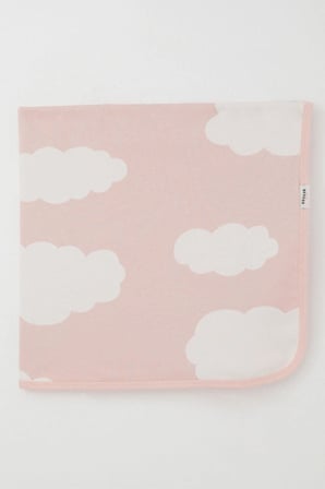 Breeze Yenidoğan Bebek Battaniyesi Bulut Desenli Standart, Pembe