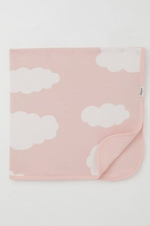 Breeze Yenidoğan Bebek Battaniyesi Bulut Desenli Standart, Pembe