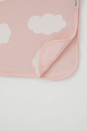 Breeze Yenidoğan Bebek Battaniyesi Bulut Desenli Standart, Pembe