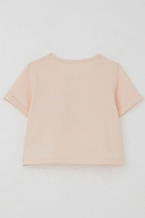 Breeze Kız Çocuk Şortlu Takım Yaz Temalı Karpuz Dilimi Baskılı 3-8 Yaş, Pudra