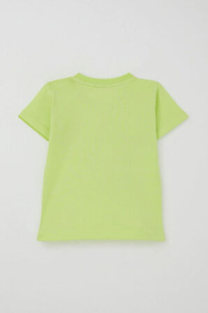 Breeze Erkek Çocuk Şortlu Takım Araba Baskılı Cep Detaylı 1.5-5 Yaş, Fıstık Yeşili