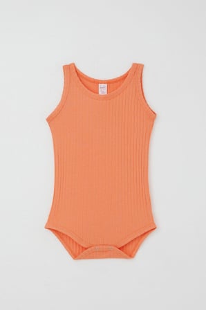Breeze Kız Bebek Çıtçıtlı Atlet Zıbın Body Jakarlı 9 Ay-3 Yaş, Somon