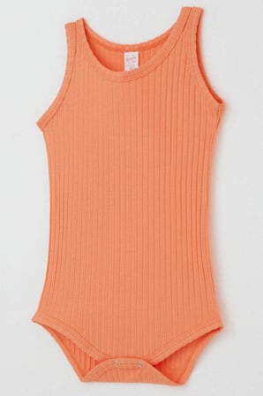Breeze Kız Bebek Çıtçıtlı Atlet Zıbın Body Jakarlı 9 Ay-3 Yaş, Somon