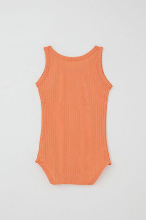 Breeze Kız Bebek Çıtçıtlı Atlet Zıbın Body Jakarlı 9 Ay-3 Yaş, Somon