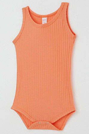 Breeze Kız Bebek Çıtçıtlı Atlet Zıbın Body Jakarlı 9 Ay-3 Yaş, Somon