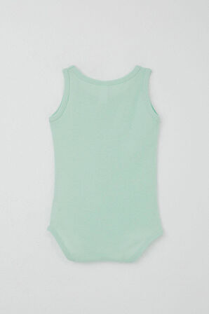 Breeze Erkek Bebek Çıtçıtlı Atlet Zıbın Body Basic 9 Ay-3 Yaş, Su Yeşili