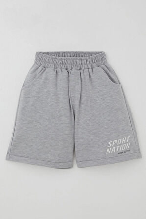 Breeze Erkek Çocuk Şortlu Takım Kaykay Kralı 8-14 Yaş, Ekru